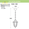 Подвесной уличный светильник Anna Sichem E22.120.000.AXF1R Fumagalli  (2)