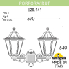 Настенный уличный светильник Porpora Rut E26.141.000.AXF1R Fumagalli (2)