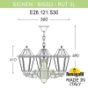 Подвесной уличный светильник Sichem Rut E26.120.S30.AXF1R Fumagalli (1)