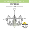 Подвесной уличный светильник Sichem Rut E26.120.S30.VXF1R Fumagalli (1)