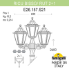 Наземный уличный светильник Ricu Bisso Rut E26.157.S21.VXF1R Fumagalli (1)