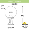 Фонарь на постамент Minilot Globe 300 G30.111.000.VXF1R Fumagalli (1)