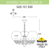 Подвесной уличный светильник Sichem Bisso Globe 250  G25.120.S30.BYF1R Fumagalli (2)