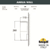 Настенный уличный светильник Fumagalli Amelia WALL DR2.570.000.LYF1R (6)