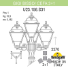 Парковый фонарь Fumagalli GIGI Bisso Cefa 3+1 U23.156.S31.AXF1R (3)